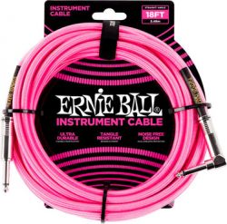 Ernie Ball 6083 Neon Pink Braided Straight Angle  , 5,5 
