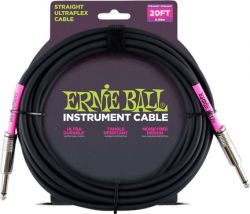 Ernie Ball 6046 Black Straight Straight  , 6 